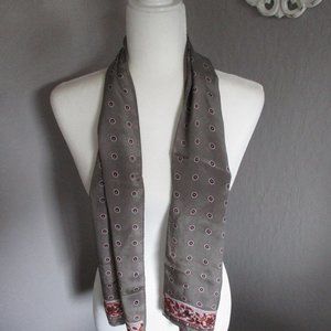 Mauve & gray silk scarf